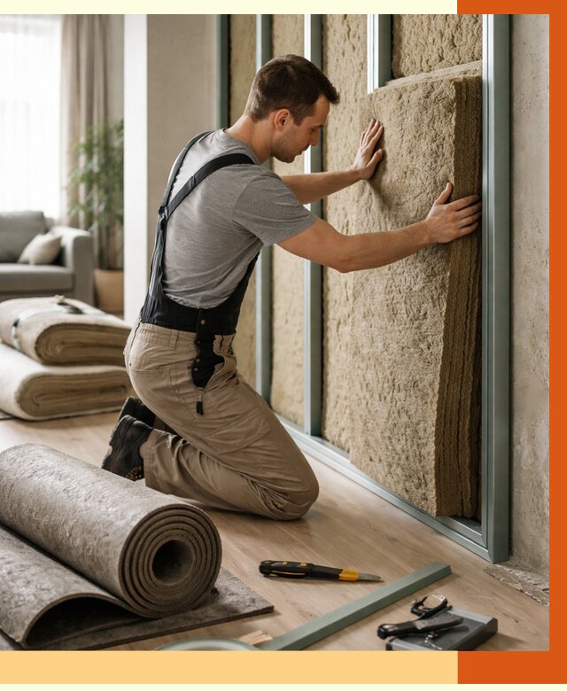 Шумоизоляция перегородок в Глазове от 1683 руб. за м2 — ТепломастерГлз