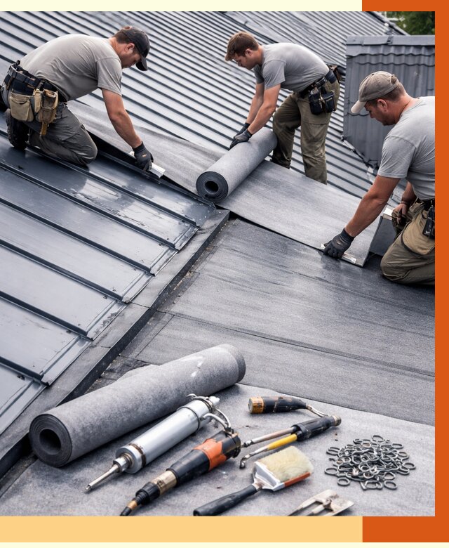 Гидроизоляция металлической кровли полимочевиной в Глазове от 8673 руб. | ТепломастерГлз