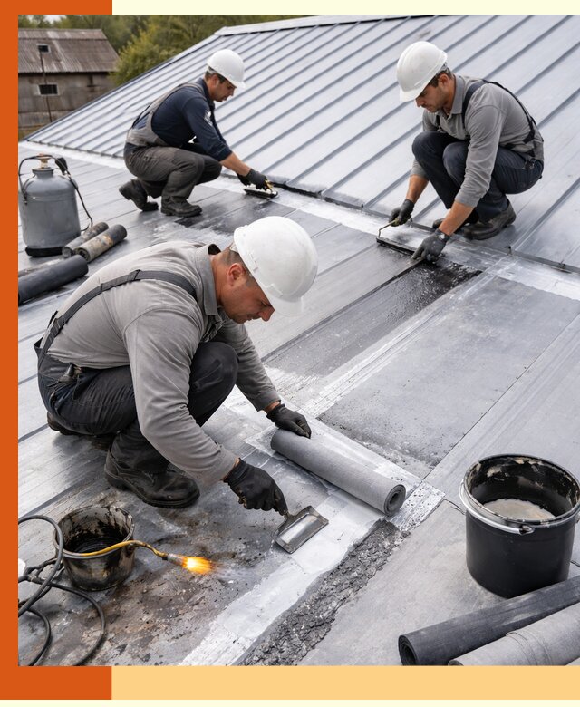 Гидроизоляция металлической кровли с гарантией в Глазове