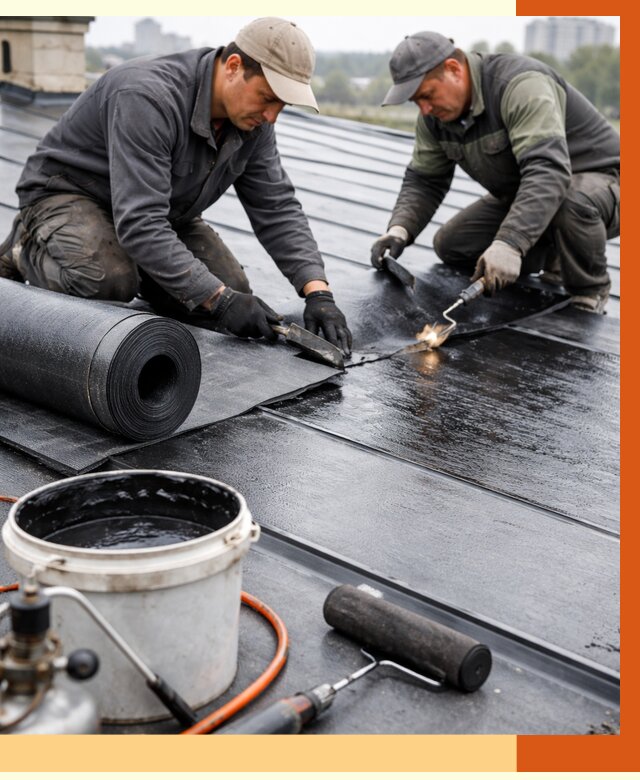 Гидроизоляция фальцевой кровли в Глазове от 7652 руб. под ключ | ТепломастерГлз