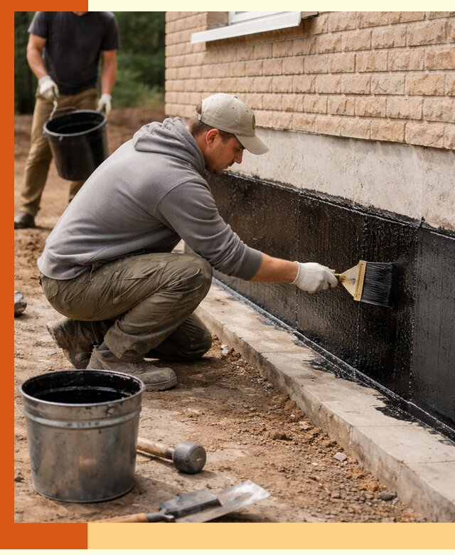 Гидроизоляция цоколя домов и зданий в Глазове эффективными методами