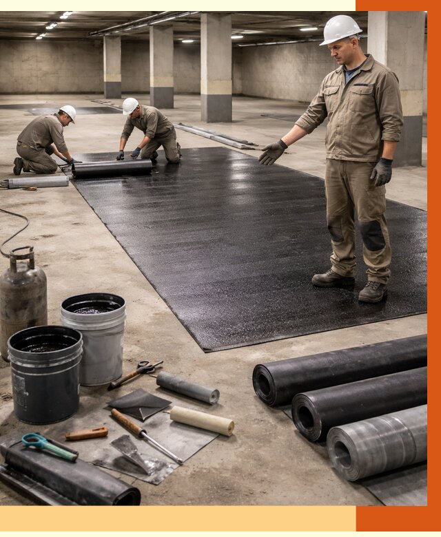 Гидроизоляция паркинга в Глазове от 1224 руб/м² — профессиональная защита | ТепломастерГлз