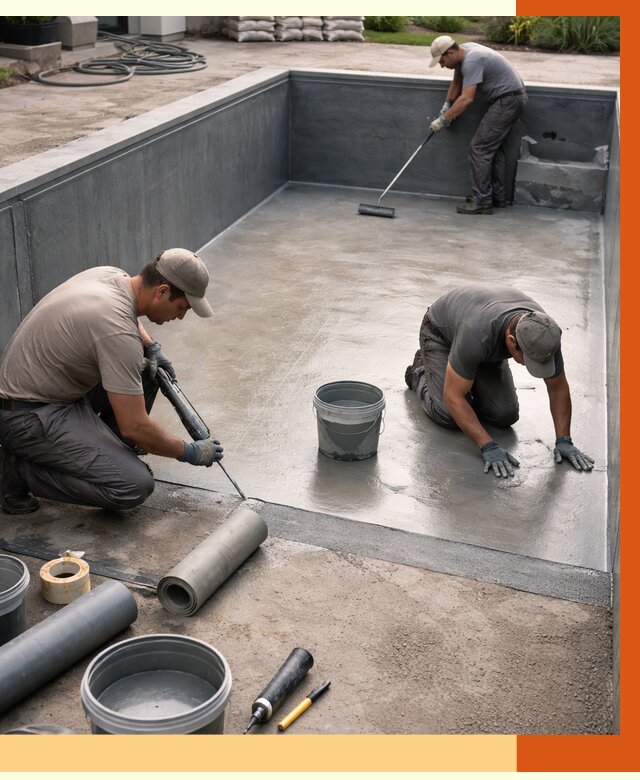 Профессиональная гидроизоляция бассейна в Глазове от 6632 руб. за м2 | ТепломастерГлз