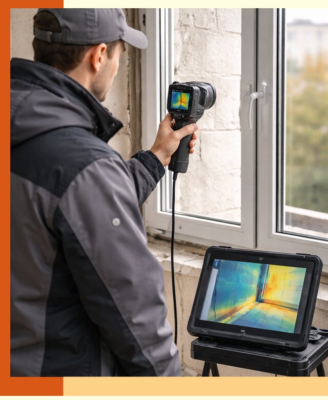 Тепловизионное обследование дома в Глазове для выявления утечек тепла