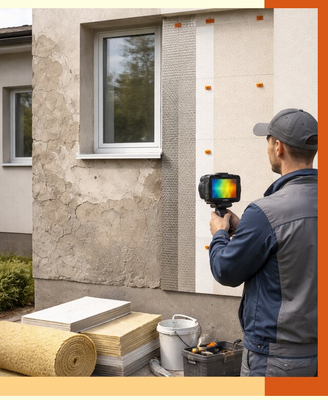 Тепловизионное обследование фасада в Глазове от 4591 руб. под ключ | ТепломастерГлз