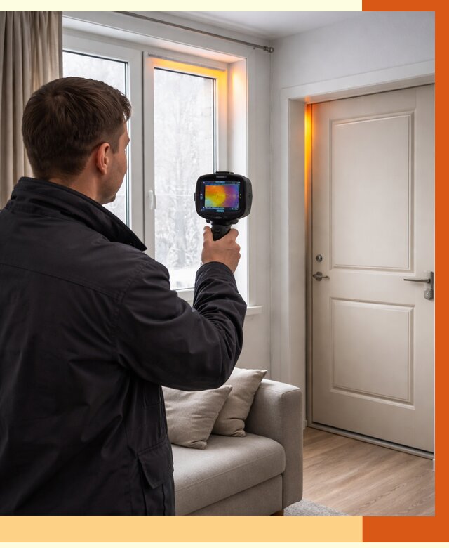 Тепловизионное обследование окон и дверей в Глазове от 4591 руб. | ТепломастерГлз