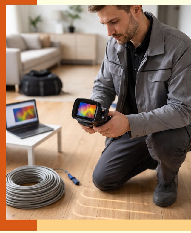 Тепловизионное обследование тёплого пола в Глазове для точной диагностики