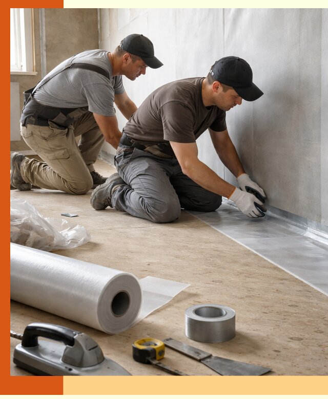 Монтаж пароизоляции для дома и помещений в Глазове