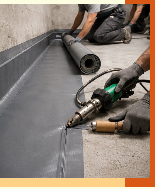 Монтаж гидроизоляционной мембраны в Глазове от 1015 руб/м2 | ТепломастерГлз