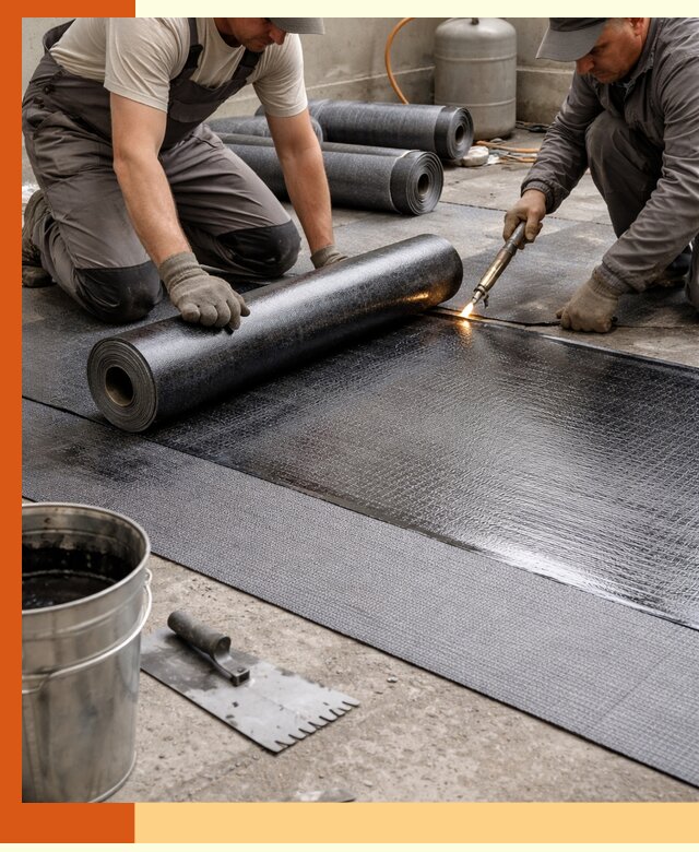 Монтаж гидроизоляционной мембраны в Глазове для зданий и конструкций