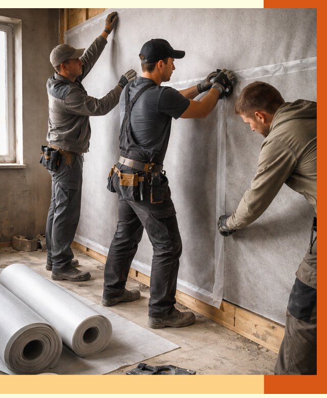 Монтаж ветроизоляции в Глазове от 4591 руб./м2 — профессионально | ТепломастерГлз