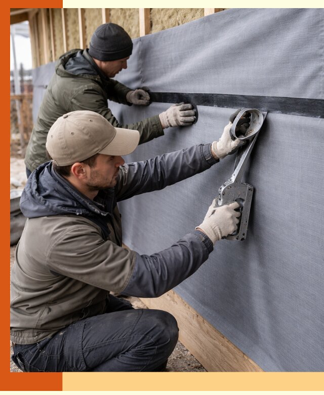 Монтаж ветроизоляции зданий и конструкций в Глазове