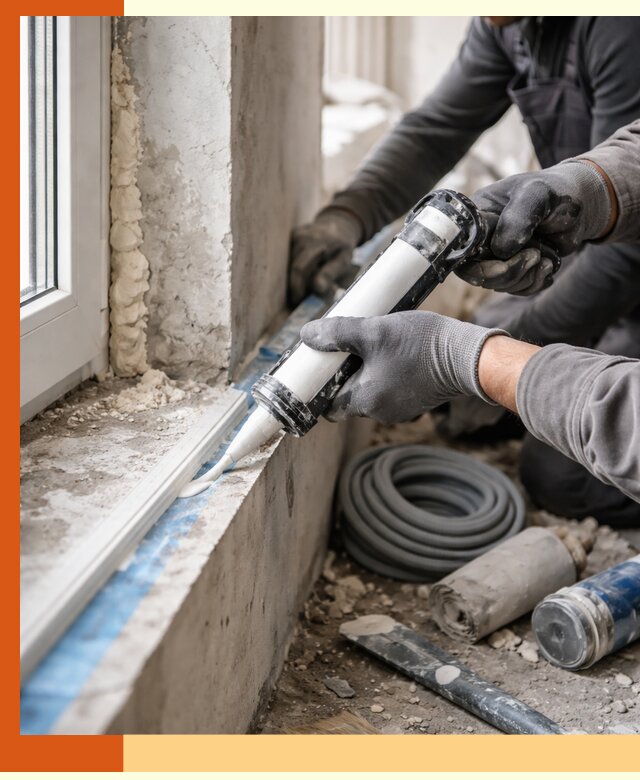 Герметизация стыков и примыканий зданий в Глазове