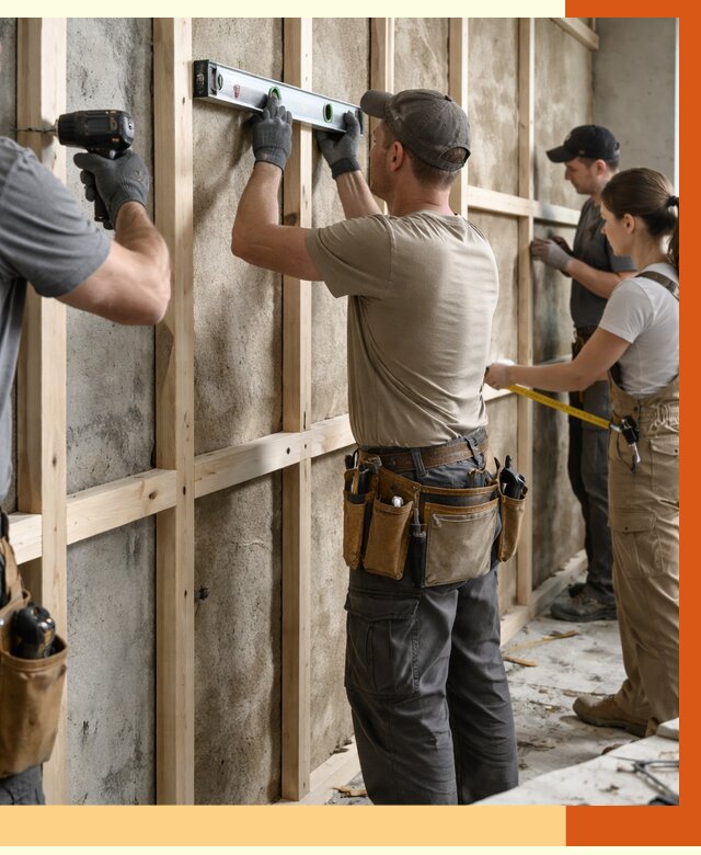 Монтаж обрешетки под утепление в Глазове от 1173 руб/м² | Заказать у ТепломастерГлз