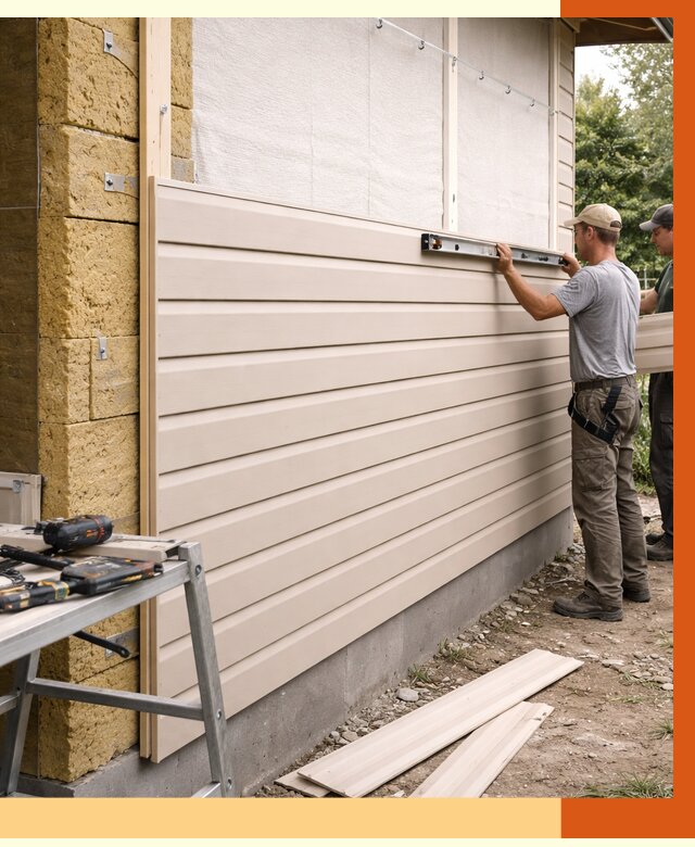 Монтаж сайдинга после утепления в Глазове от 1888 руб. — обшивка и облицовка | ТепломастерГлз