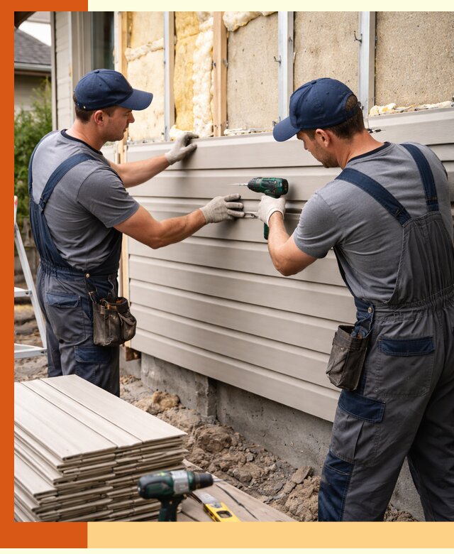 Монтаж сайдинга после утепления в Глазове качественно и надежно